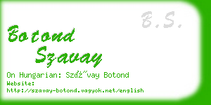 botond szavay business card